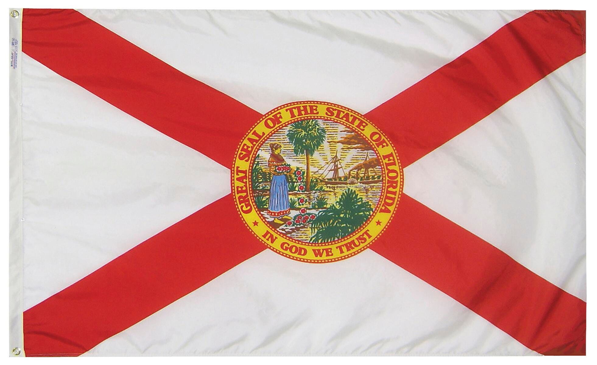 Annin Nylon Florida Heavy Weight Outdoor State Flag, 3 X 5 ft, Item Number 017154